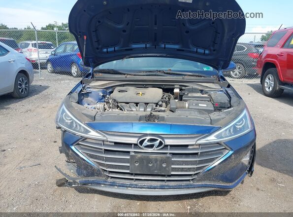 5NPD74LF7KH481164 2019 HYUNDAI ELANTRA Blue Front view