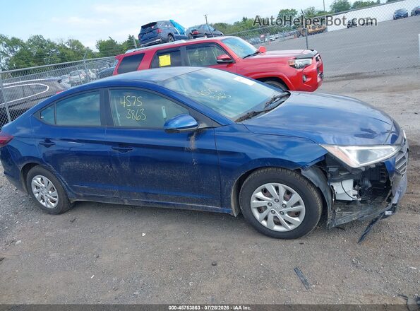 5NPD74LF7KH481164 2019 HYUNDAI ELANTRA Blue Rear interior view