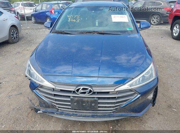 5NPD74LF7KH481164 2019 HYUNDAI ELANTRA Blue Instrument cluster view