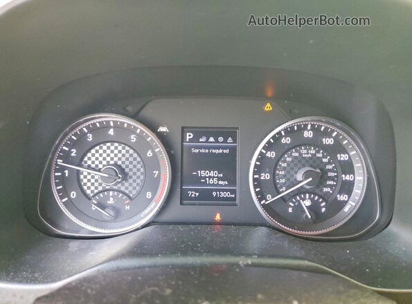 5NPD74LF7LH592590 2020 HYUNDAI ELANTRA White Vista del cuadro de instrumentos