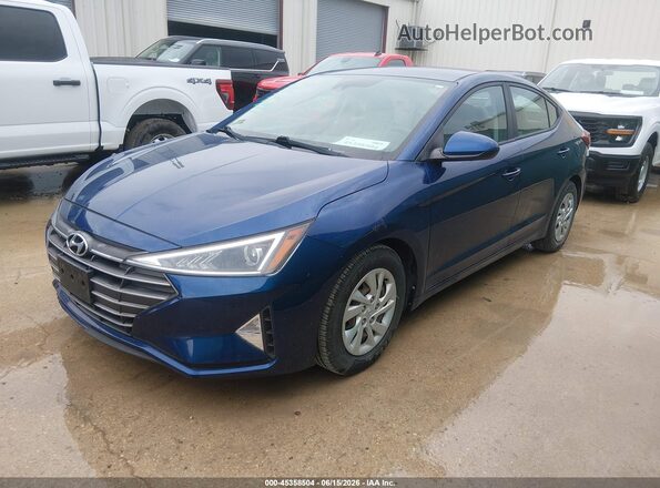 5NPD74LF7LH616287 2020 HYUNDAI ELANTRA Blue წინა მარცხენა ხედი სამი მეოთხედიდან