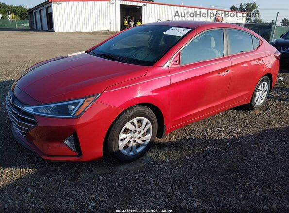 5NPD74LF7LH622526 2020 HYUNDAI ELANTRA Red Առջևի ձախ երեք քառորդ տեսարան
