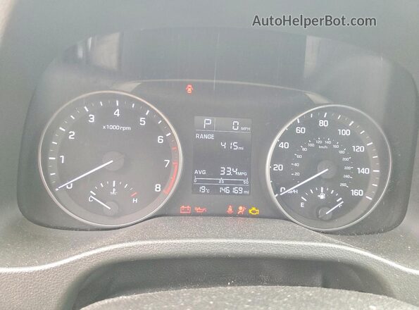 5NPD74LF8HH052348 2017 HYUNDAI ELANTRA Black Вид щитка приладів