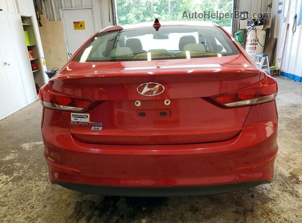 5NPD74LF8HH126044 2017 HYUNDAI ELANTRA Красный Вид сзади