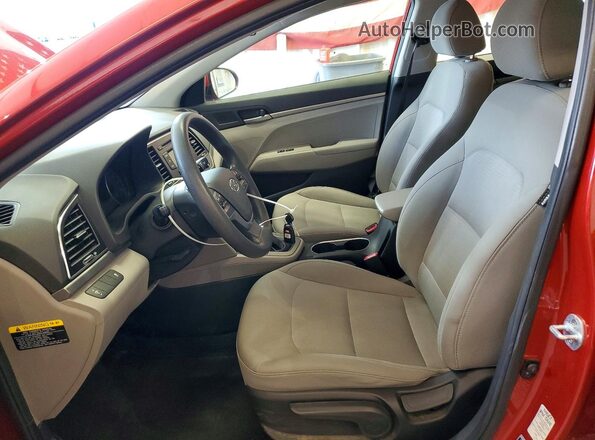 5NPD74LF8HH126044 2017 HYUNDAI ELANTRA Красный Вид салона спереди