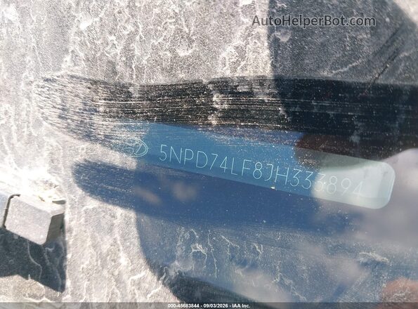 5NPD74LF8JH333894 2018 HYUNDAI ELANTRA Серый Вид подкапотного пространства