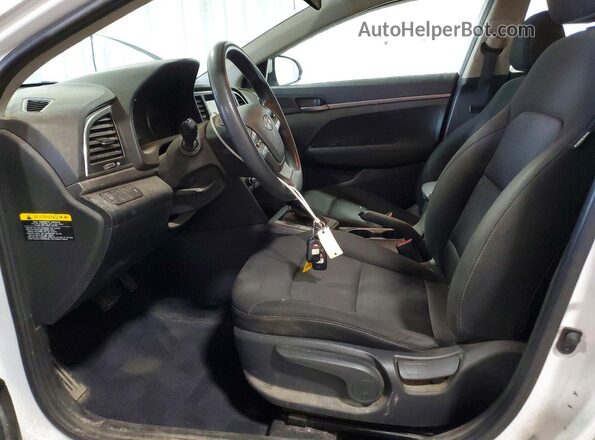 5NPD74LF8JH393187 2018 HYUNDAI ELANTRA White Widok wnętrza z przodu