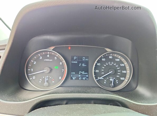 5NPD74LF8JH398261 2018 HYUNDAI ELANTRA White Vista del cuadro de instrumentos