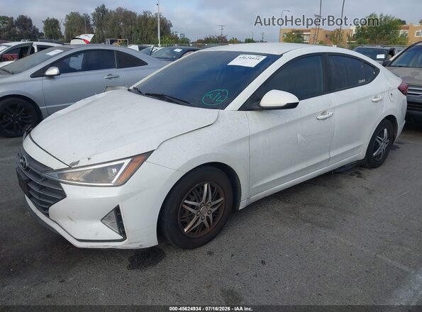 5NPD74LF8KH428361 2019 HYUNDAI ELANTRA White წინა მარცხენა ხედი სამი მეოთხედიდან