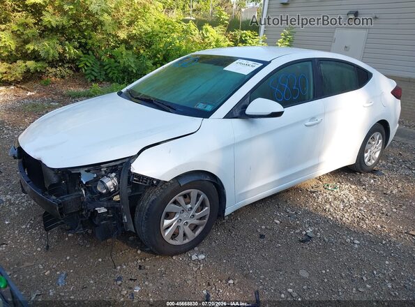 5NPD74LF8KH435696 2019 HYUNDAI ELANTRA White Առջևի ձախ երեք քառորդ տեսարան