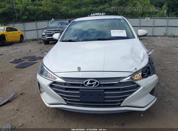 5NPD74LF8KH439392 2019 HYUNDAI ELANTRA White Instrument cluster view