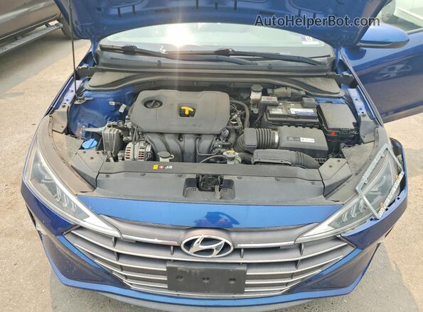 5NPD74LF8KH442342 2019 HYUNDAI ELANTRA Blue უკანა სალონის ხედი