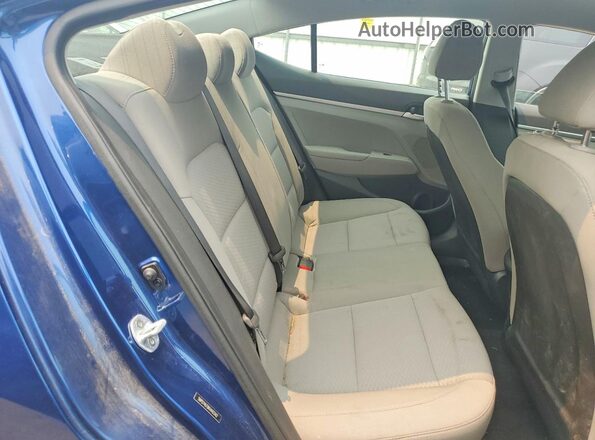 5NPD74LF8KH442342 2019 HYUNDAI ELANTRA Blue უკანა სავარძლების ხედი