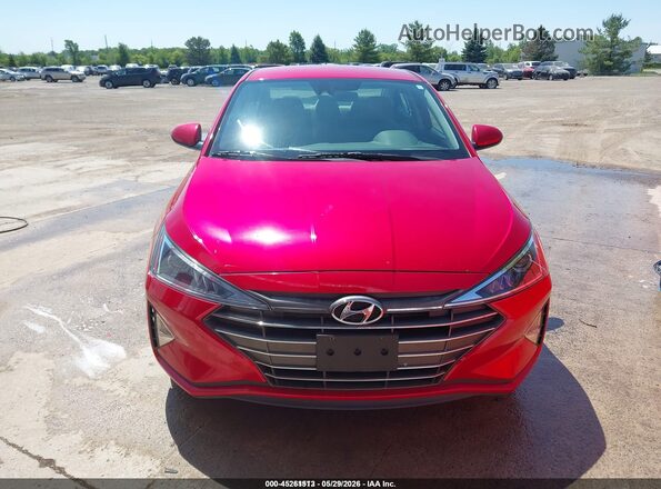5NPD74LF8LH608909 2020 HYUNDAI ELANTRA Red Rear interior view