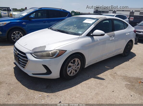 5NPD74LF9JH371134 2018 HYUNDAI ELANTRA White Առջևի ձախ երեք քառորդ տեսարան