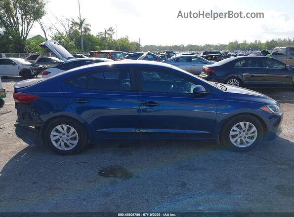 5NPD74LF9JH377077 2018 HYUNDAI ELANTRA Blue უკანა სალონის ხედი