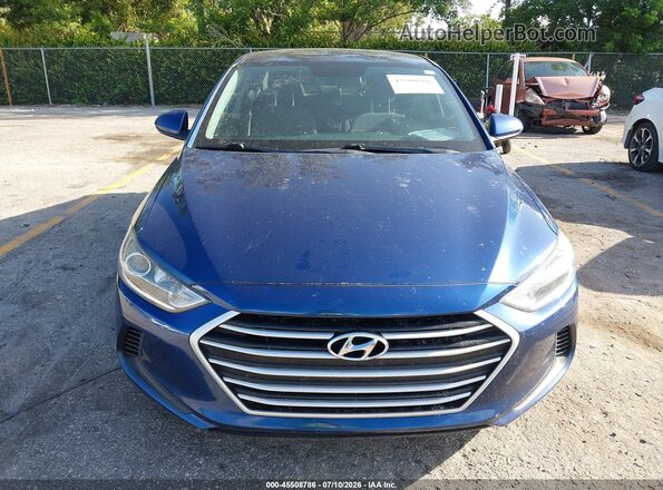 5NPD74LF9JH377077 2018 HYUNDAI ELANTRA Blue ხელსაწყოთა პანელის ხედი
