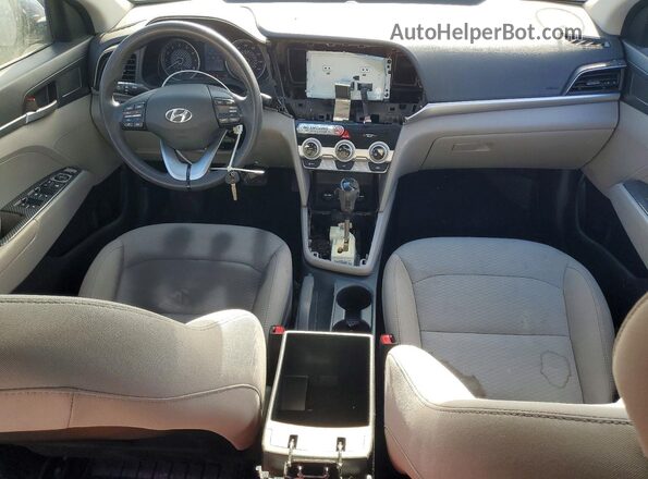 5NPD74LF9KH401718 2019 HYUNDAI ELANTRA Blue Dashboard view