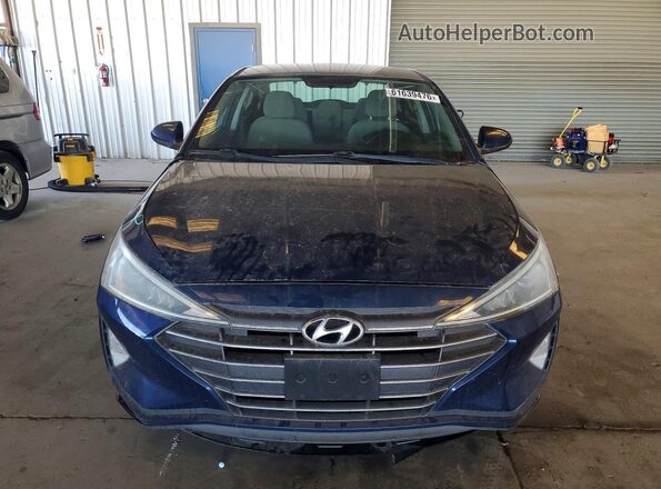 5NPD74LF9KH401718 2019 HYUNDAI ELANTRA Blue Front view