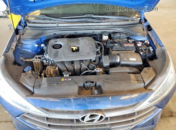 5NPD74LF9KH401718 2019 HYUNDAI ELANTRA Blue Rear interior view