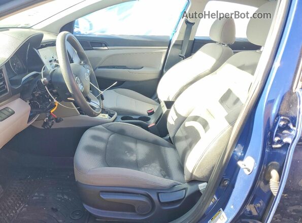 5NPD74LF9KH401718 2019 HYUNDAI ELANTRA Blue Front interior view