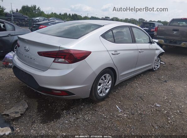 5NPD74LF9KH406689 2019 HYUNDAI ELANTRA Silver Trasero derecho