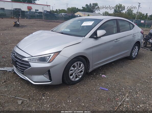 5NPD74LF9KH406689 2019 HYUNDAI ELANTRA Silver Vista tres cuartos delantera izquierda