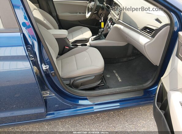 5NPD74LF9KH486463 2019 HYUNDAI ELANTRA Blue Widok wnętrza z przodu