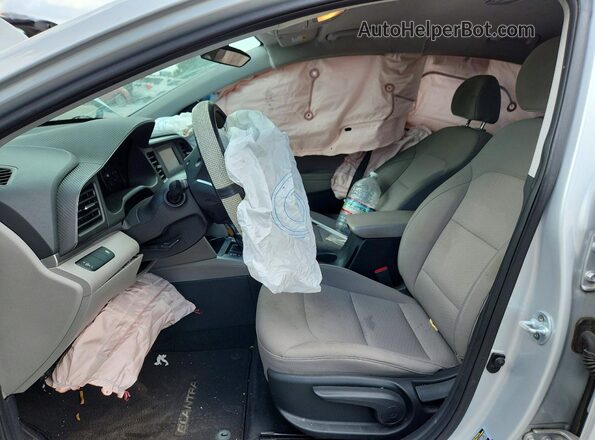 5NPD74LF9KH495227 2019 HYUNDAI ELANTRA Silver Widok wnętrza z przodu