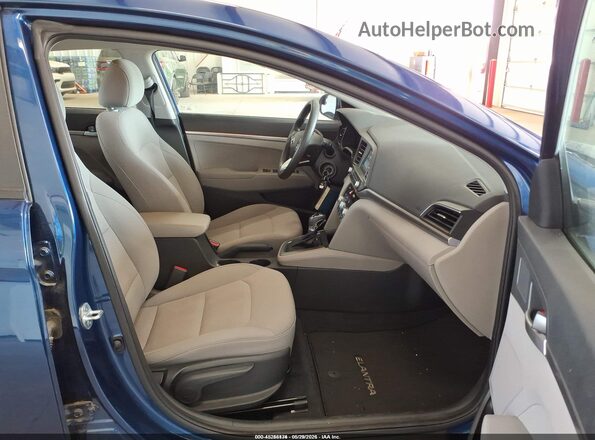 5NPD74LF9LH616193 2020 HYUNDAI ELANTRA Blue Widok wnętrza z przodu