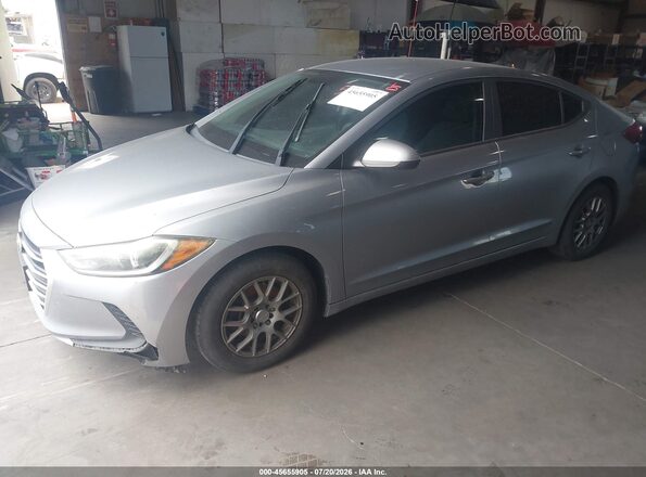 5NPD74LFXHH112873 2017 HYUNDAI ELANTRA Silver Առջևի ձախ երեք քառորդ տեսարան