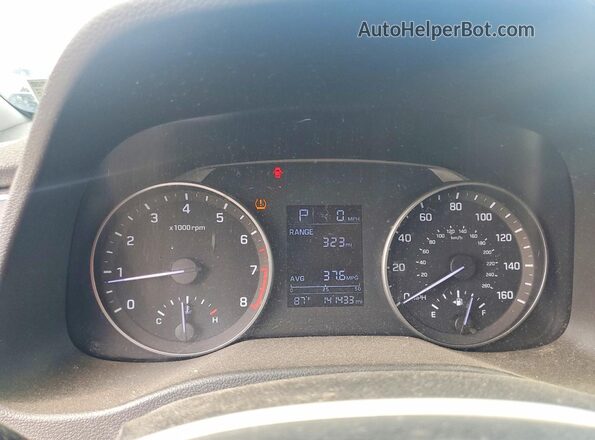 5NPD74LFXHH150314 2017 HYUNDAI ELANTRA Синий Вид щитка приборов
