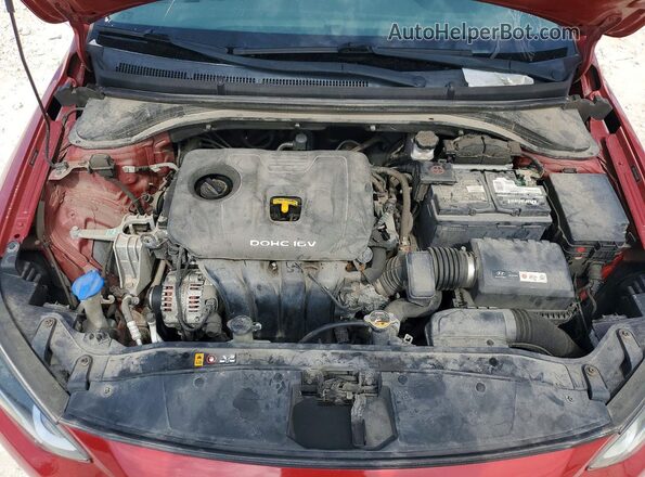 5NPD74LFXHH154007 2017 HYUNDAI ELANTRA Red უკანა სალონის ხედი