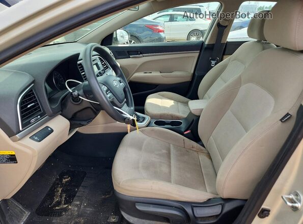 5NPD74LFXHH182776 2017 HYUNDAI ELANTRA Tan Вид салону спереду