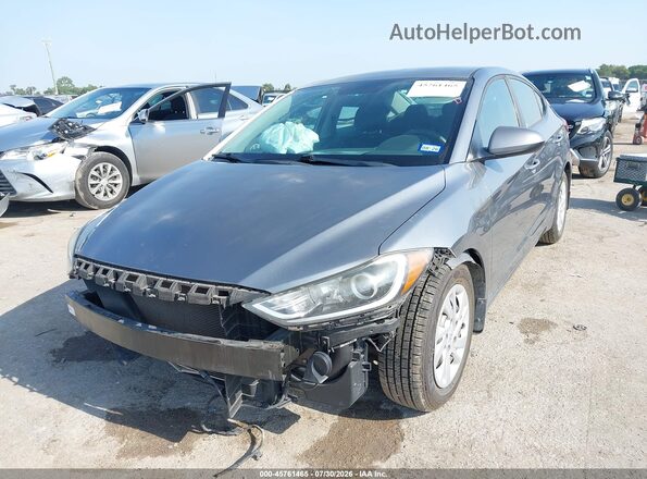 5NPD74LFXJH329054 2018 HYUNDAI ELANTRA Gray Առջևի ձախ երեք քառորդ տեսարան