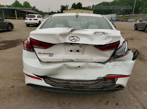 5NPD74LFXJH381350 2018 HYUNDAI ELANTRA White უკანა ხედი