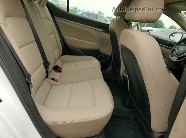 5NPD74LFXJH381350 2018 HYUNDAI ELANTRA White უკანა სავარძლების ხედი