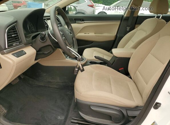 5NPD74LFXJH381350 2018 HYUNDAI ELANTRA White წინა სალონის ხედი