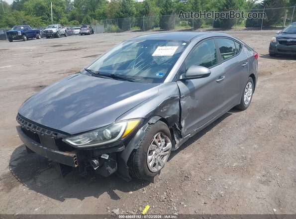 5NPD74LFXJH392767 2018 HYUNDAI ELANTRA Gray წინა მარცხენა ხედი სამი მეოთხედიდან