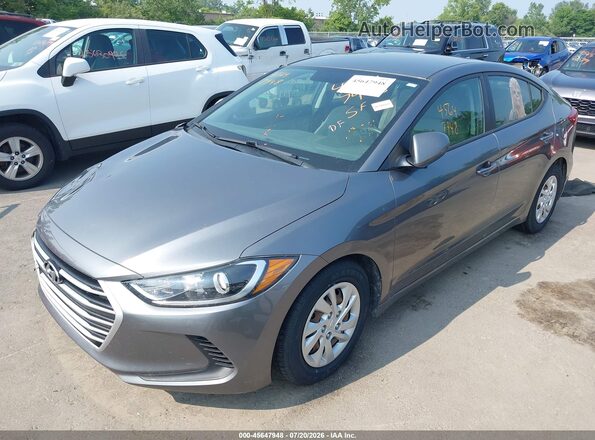 5NPD74LFXJH399959 2018 HYUNDAI ELANTRA Gray Առջևի ձախ երեք քառորդ տեսարան
