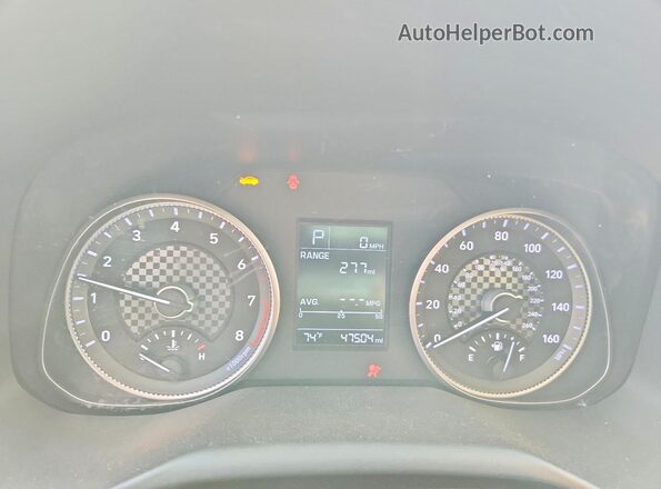 5NPD74LFXKH441743 2019 HYUNDAI ELANTRA Gray ხელსაწყოთა პანელის ხედი
