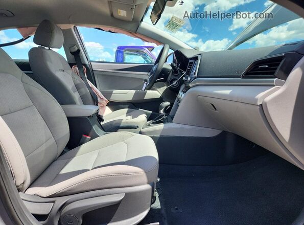 5NPD74LFXKH441743 2019 HYUNDAI ELANTRA Gray წინა სალონის ხედი
