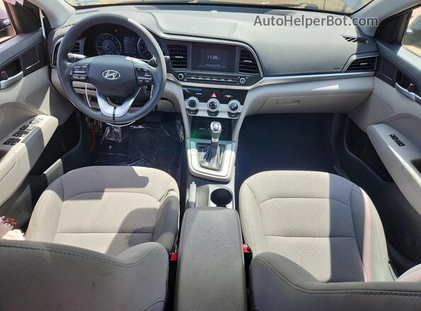 5NPD74LFXKH441743 2019 HYUNDAI ELANTRA Gray წინა პანელის ხედი