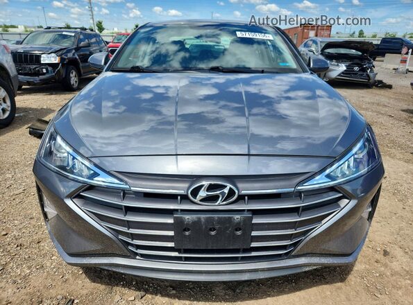 5NPD74LFXKH441743 2019 HYUNDAI ELANTRA Gray წინა ხედი