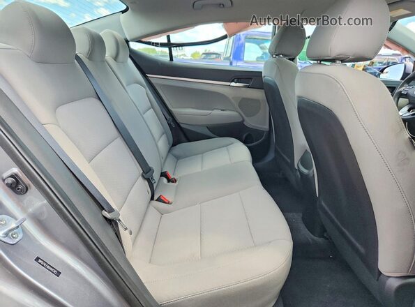 5NPD74LFXKH441743 2019 HYUNDAI ELANTRA Gray უკანა სავარძლების ხედი