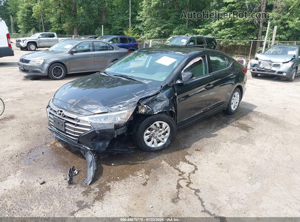 5NPD74LFXKH451687 2019 HYUNDAI ELANTRA Black Առջևի ձախ երեք քառորդ տեսարան