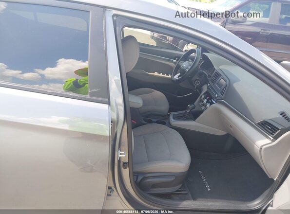 5NPD74LFXKH456095 2019 HYUNDAI ELANTRA Gray Вид салону спереду