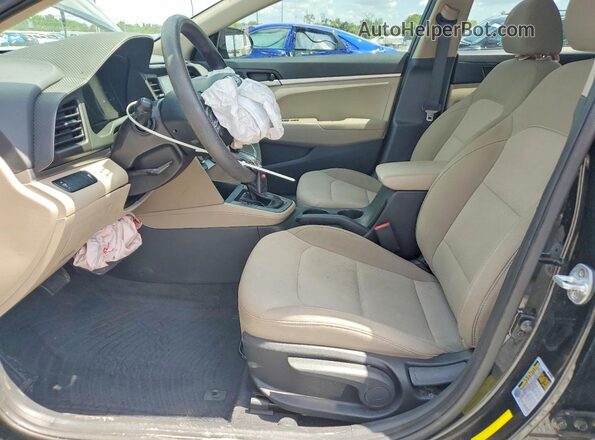 5NPD74LFXKH488755 2019 HYUNDAI ELANTRA Black Widok wnętrza z przodu