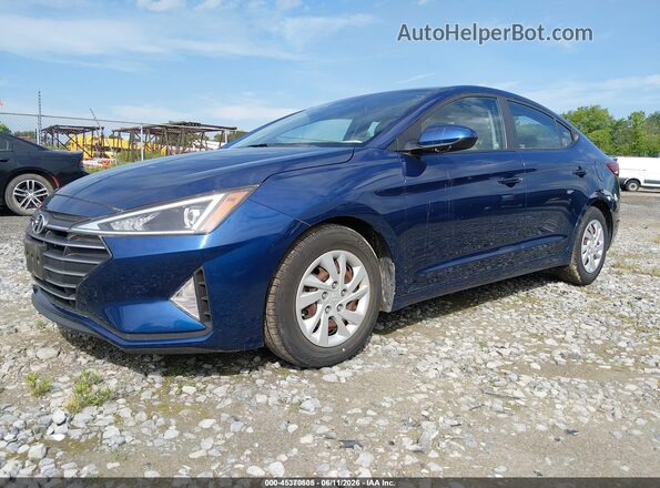 5NPD74LFXKH493440 2019 HYUNDAI ELANTRA Blue Передня ліва чверть