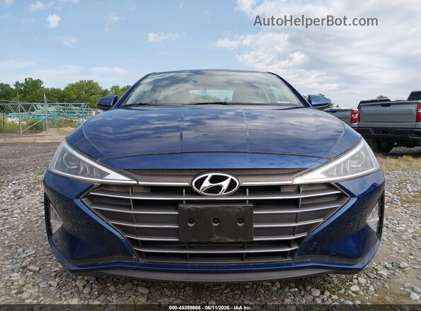 5NPD74LFXKH493440 2019 HYUNDAI ELANTRA Blue Вид щитка приладів